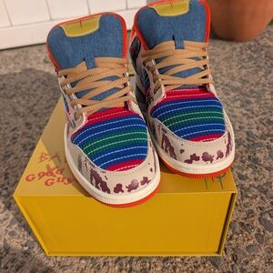 Travis Scott (Chucky The Slayer) Orange & Denim Multi-Color Sneakers